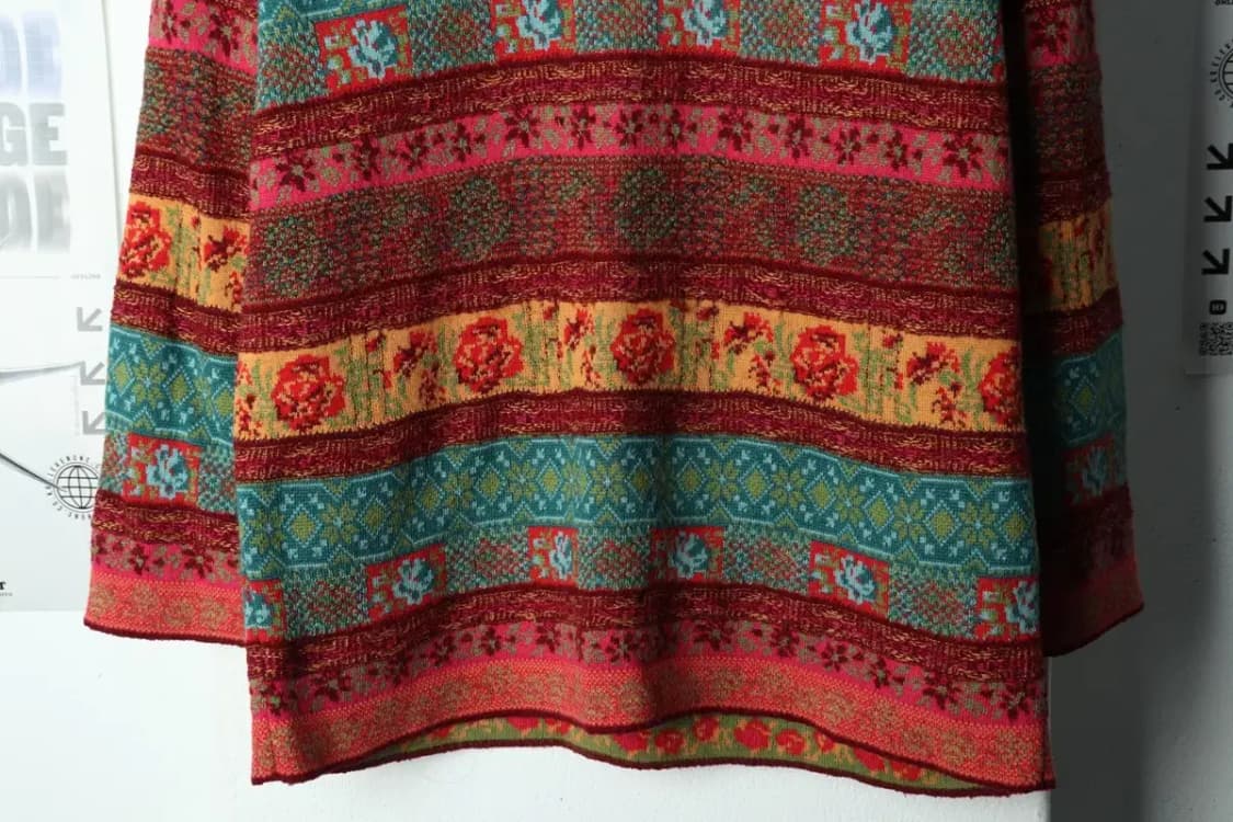 W(L) 겐조 니트 년대 꽃무늬-157F6 상품이미지4