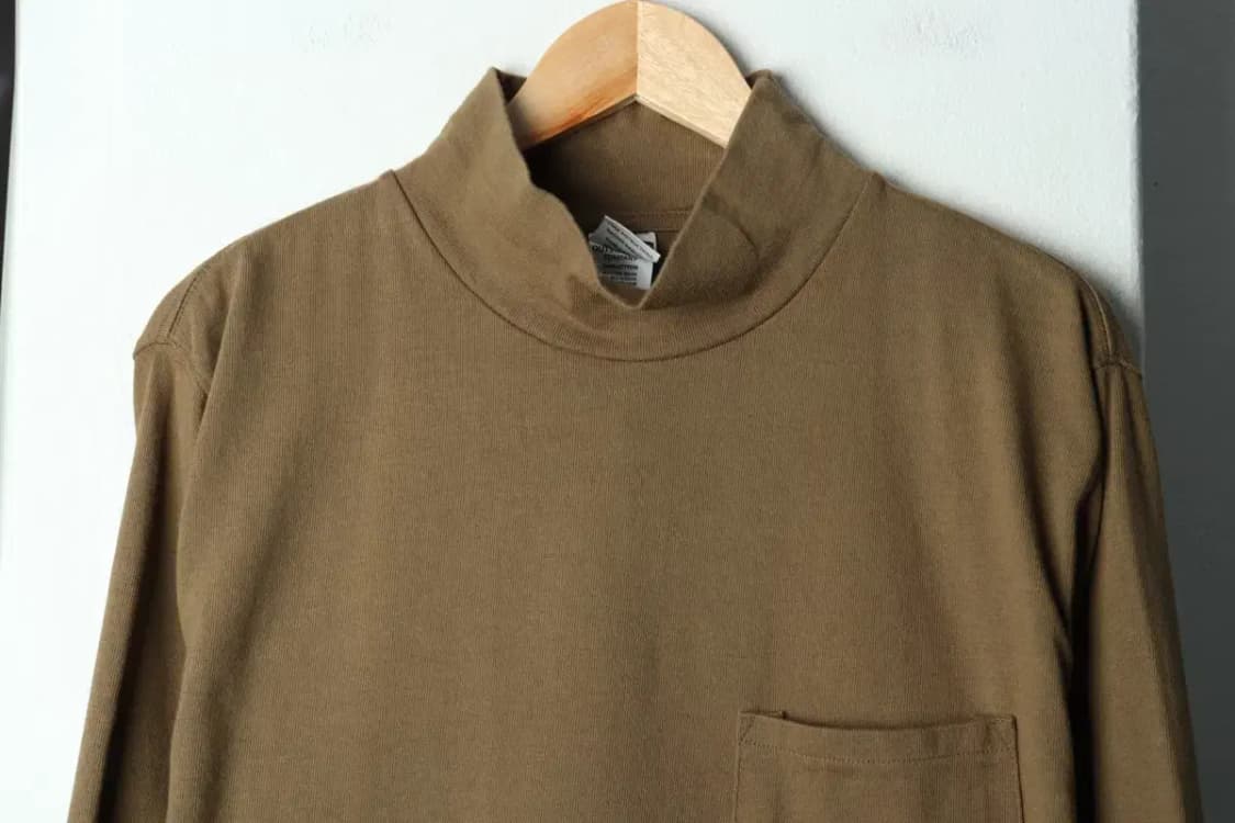 (L) 브랜드빈티지 긴팔티셔츠 아웃스탠딩 반폴라 카키-157FA 상품이미지3