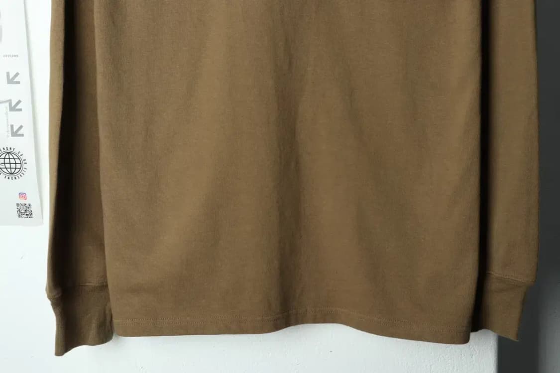 (L) 브랜드빈티지 긴팔티셔츠 아웃스탠딩 반폴라 카키-157FA 상품이미지4