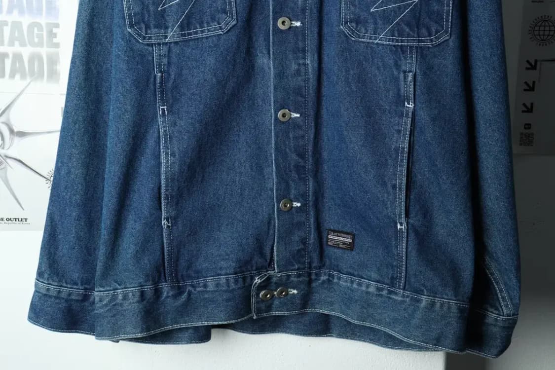 (L) 브랜드빈티지 집업 바람막이 점퍼자켓 더워스나우 데님-157FC 상품이미지4