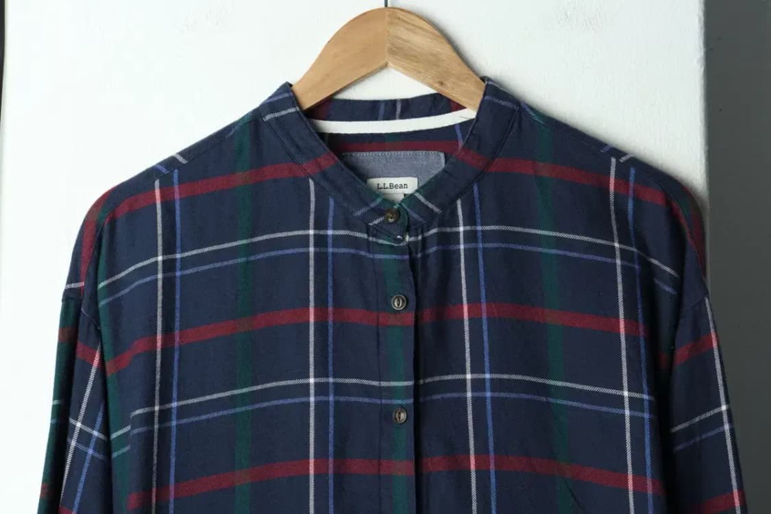 W(M-L) 브랜드빈티지 셔츠 남방 엘엘빈 체크 롱-157FD 상품이미지3