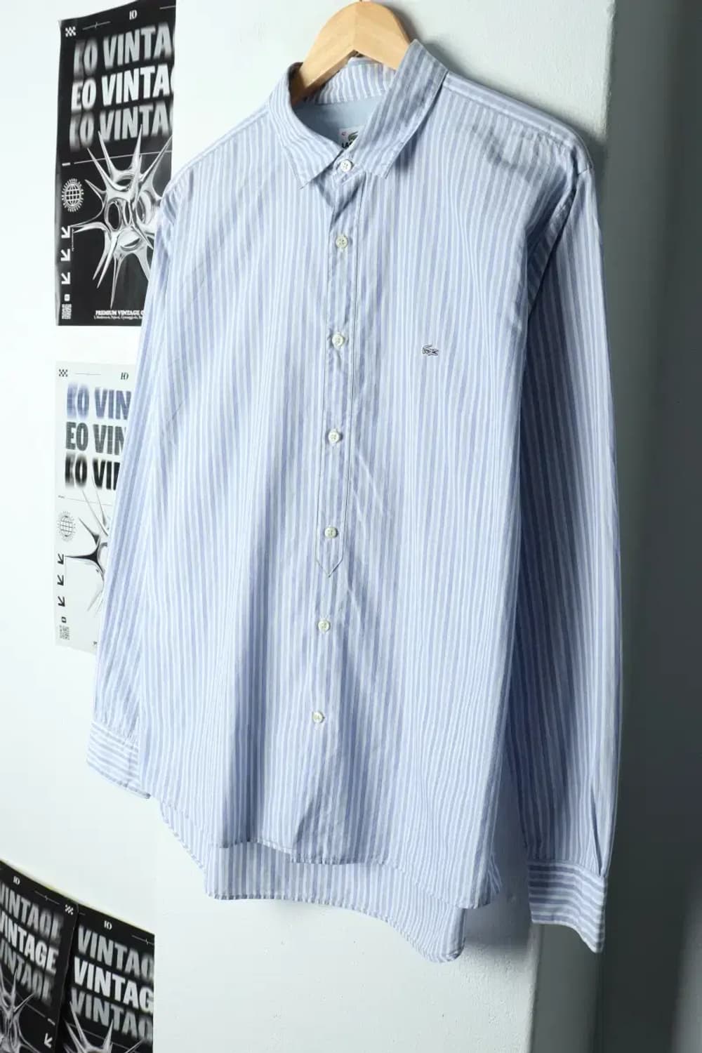 (XL) 라코스테 셔츠 남방 스트라이프 연블루-157FE 상품이미지1