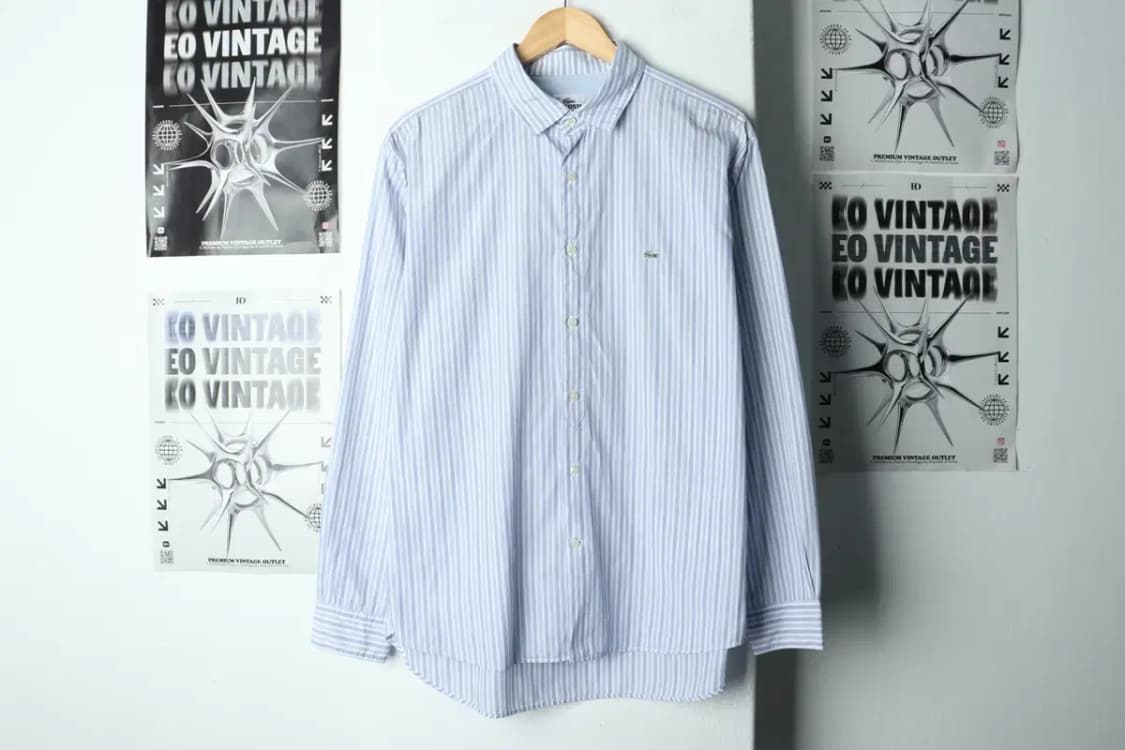 (XL) 라코스테 셔츠 남방 스트라이프 연블루-157FE 상품이미지2