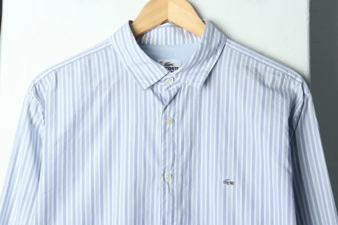(XL) 라코스테 셔츠 남방 스트라이프 연블루-157FE 상품이미지3