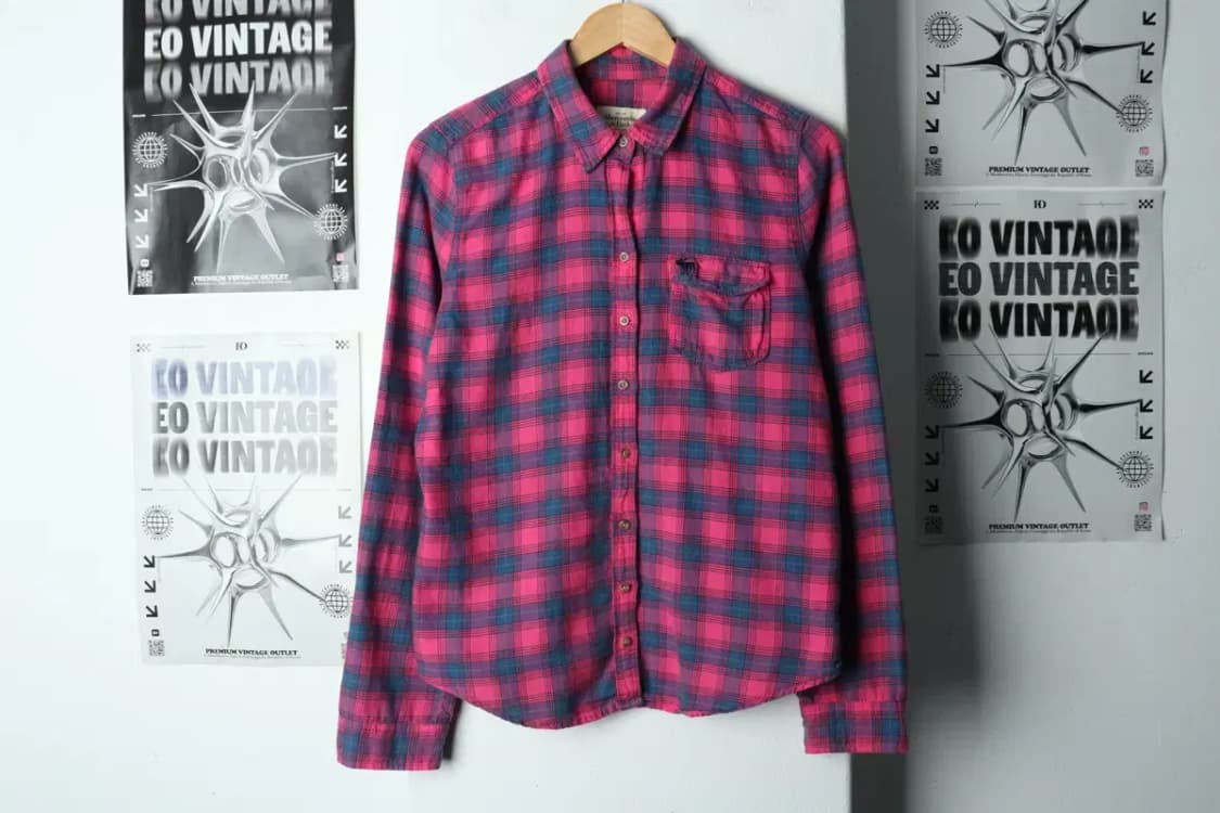 W(L) 아베크롬비 셔츠 남방 체크 플란넬 핑크-15800 상품이미지2