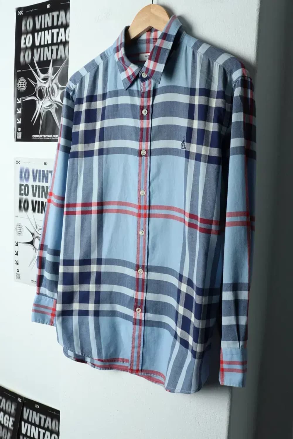 (L) 빈폴 셔츠 남방 체크 블루-15802 상품이미지1