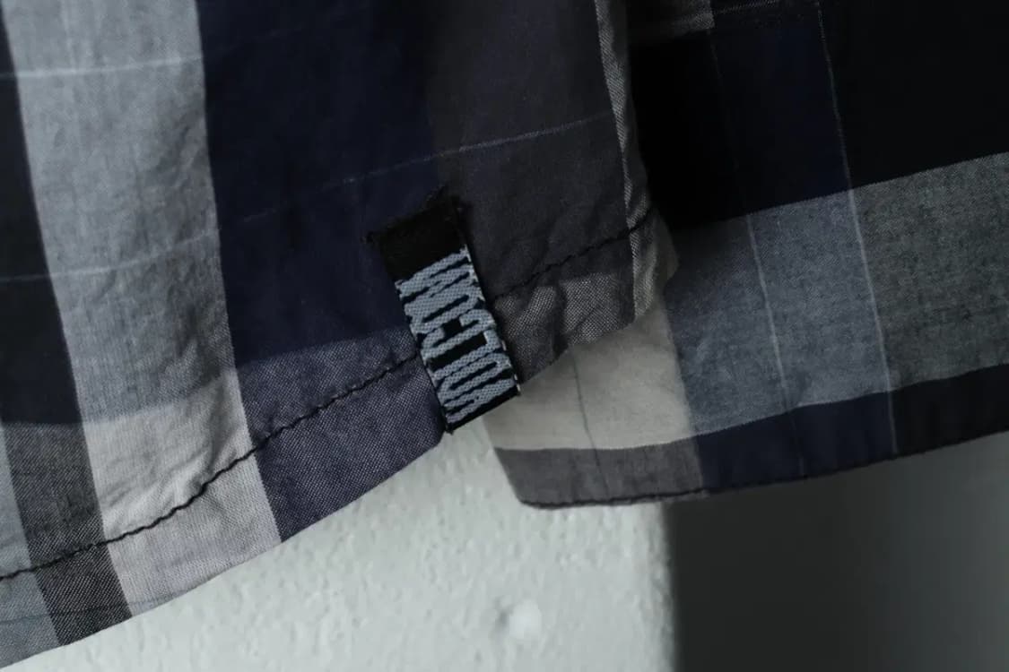 W(S) 브랜드빈티지 셔츠 남방 볼컴 체크 네이비-15804 상품이미지5