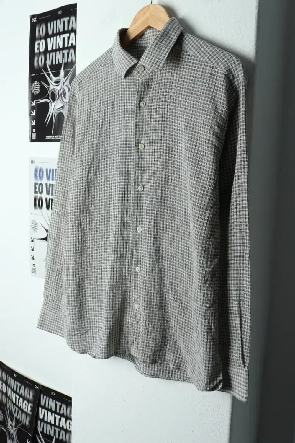 (L) 닥스 셔츠 남방 체크 린넨 마-15807 상품이미지1