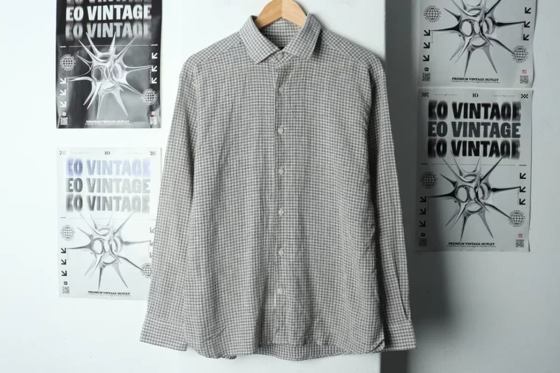 (L) 닥스 셔츠 남방 체크 린넨 마-15807 상품이미지2