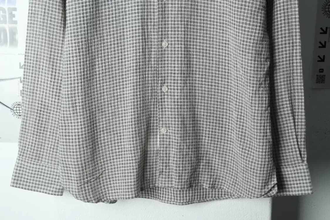 (L) 닥스 셔츠 남방 체크 린넨 마-15807 상품이미지4