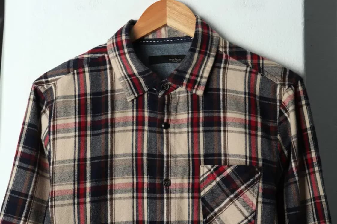 (L) 시리즈 셔츠 남방 체크 플란넬 브라운-1580B 상품이미지3