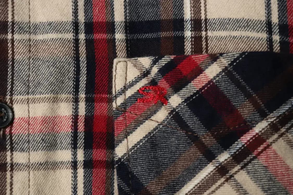 (L) 시리즈 셔츠 남방 체크 플란넬 브라운-1580B 상품이미지5