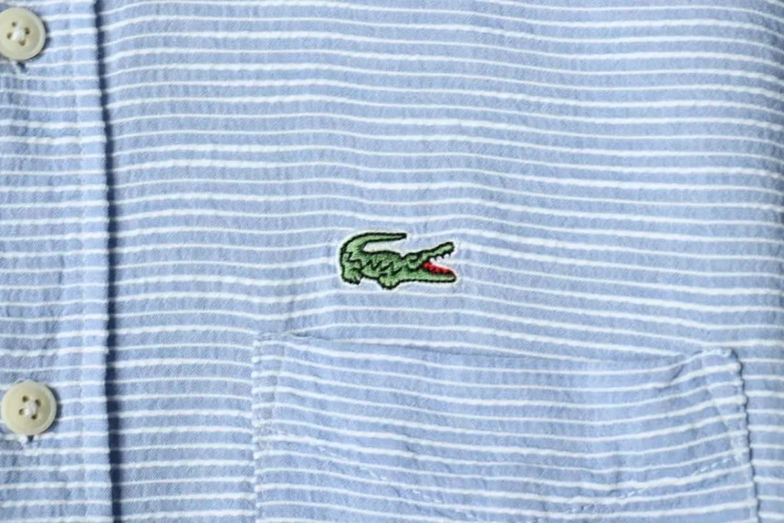 (L) 라코스테 셔츠 남방 스트라이프 골댄 연블루-1580C 상품이미지5