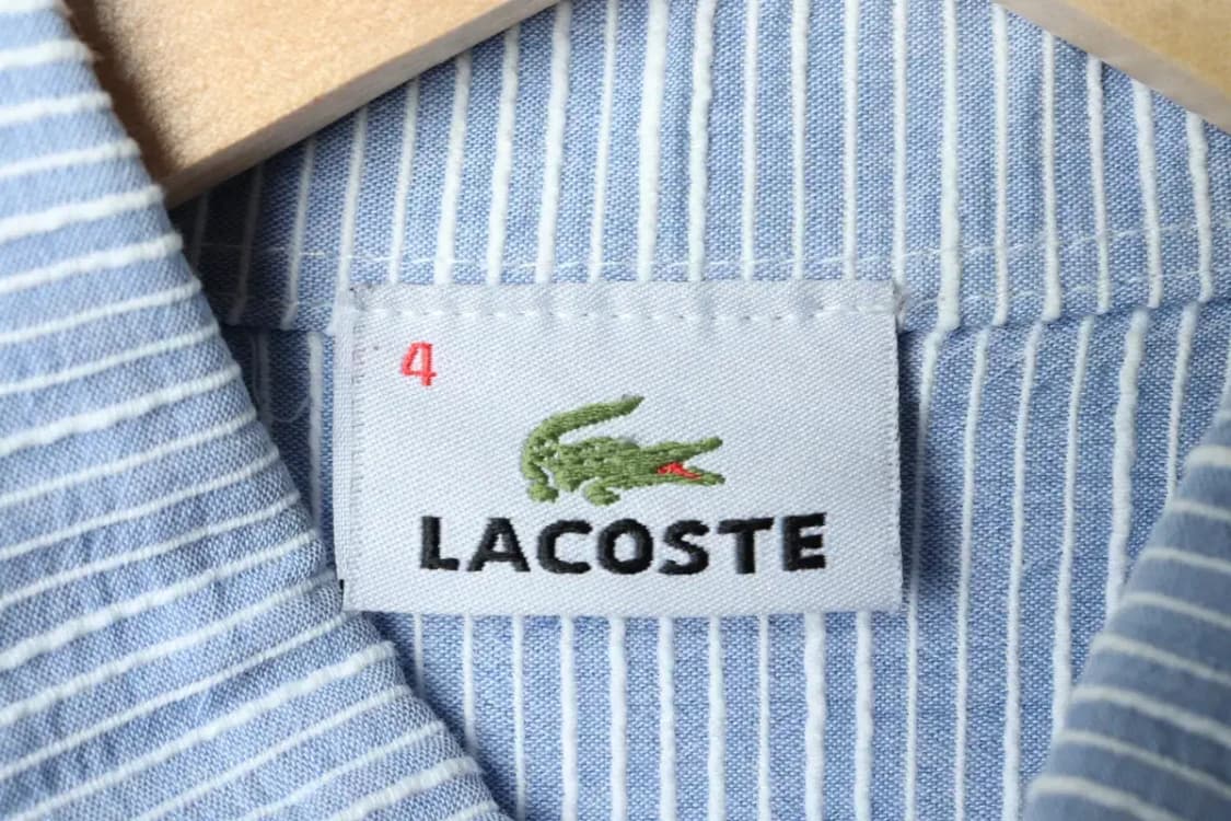 (L) 라코스테 셔츠 남방 스트라이프 골댄 연블루-1580C 상품이미지6