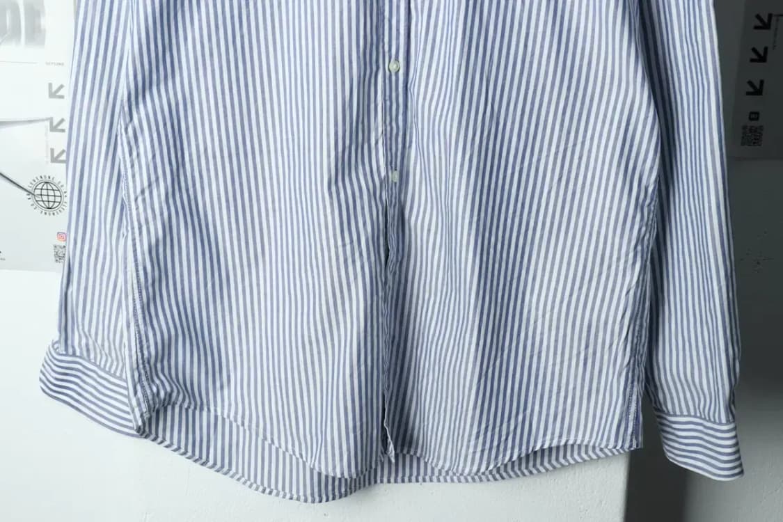 (L-XL) 브랜드빈티지 셔츠 남방 자라 스트라이프 연블루-1580D 상품이미지4