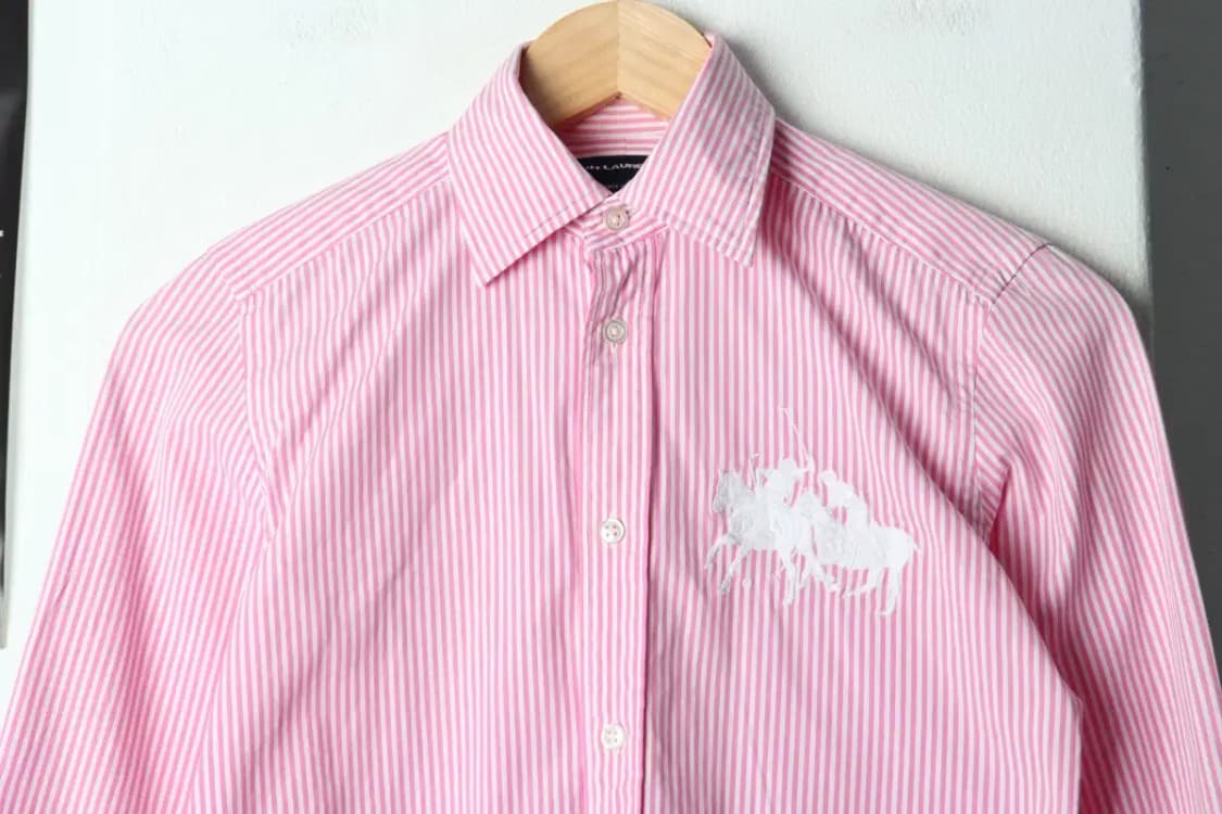 W(S) 폴로 랄프로렌 셔츠 남방 스트라이프 핑크 멀티포니-1580F 상품이미지3