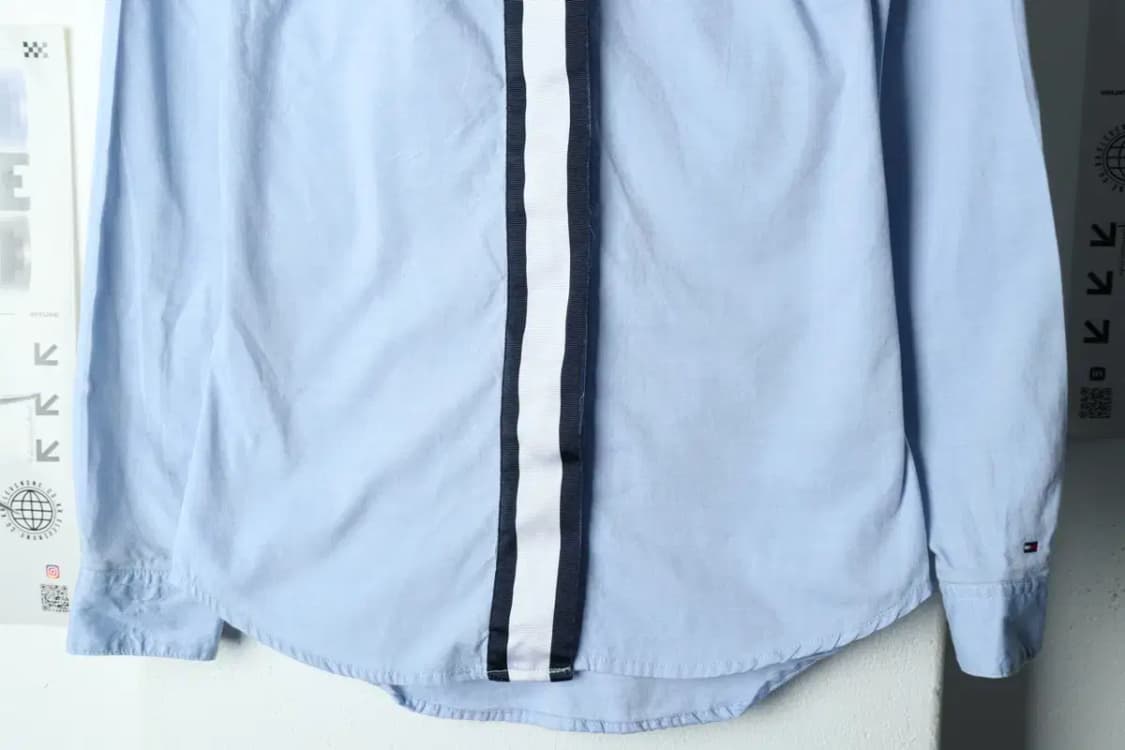 W(XS) 타미힐피거 셔츠 남방 연블루 자수 올드스쿨-15811 상품이미지4