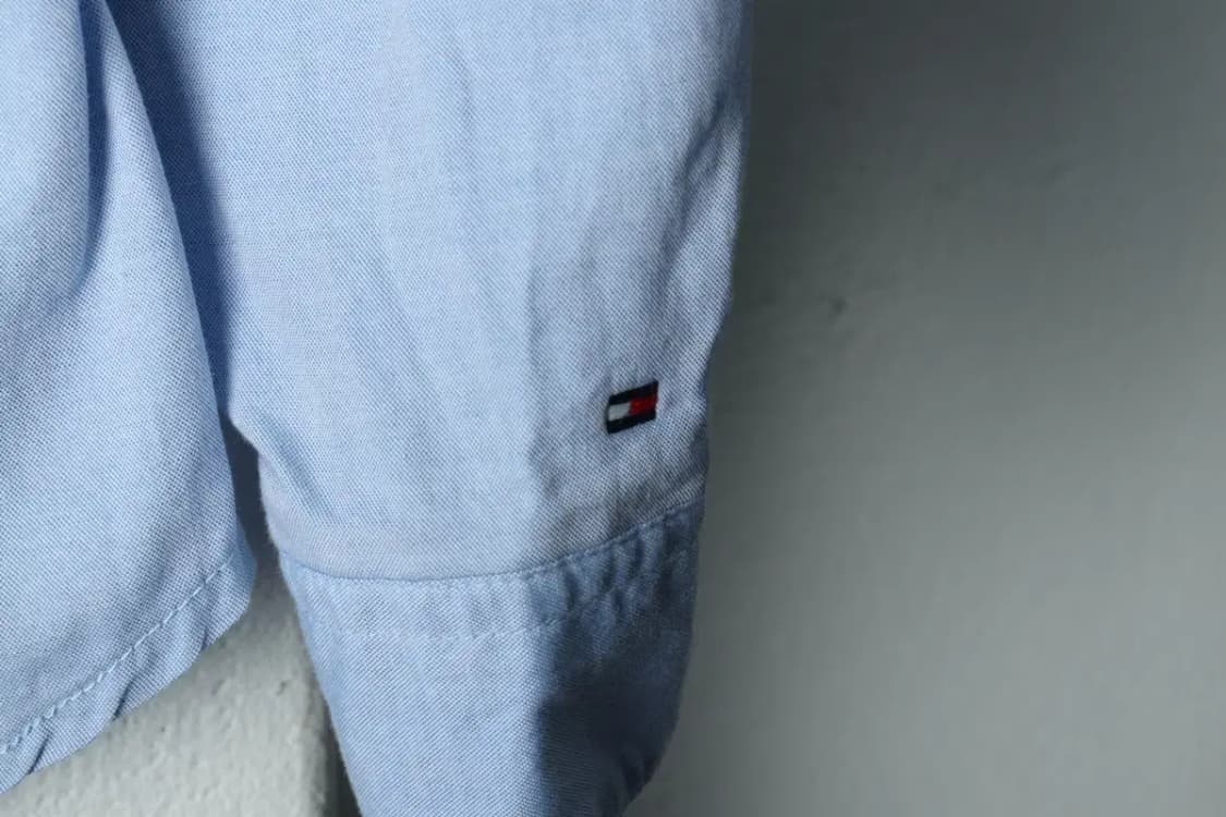 W(XS) 타미힐피거 셔츠 남방 연블루 자수 올드스쿨-15811 상품이미지6
