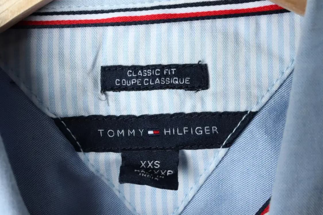 W(XS) 타미힐피거 셔츠 남방 연블루 자수 올드스쿨-15811 상품이미지7