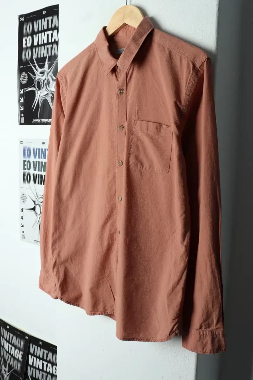 (L) 시리즈 셔츠 남방 브라운 무지-15812 상품이미지1