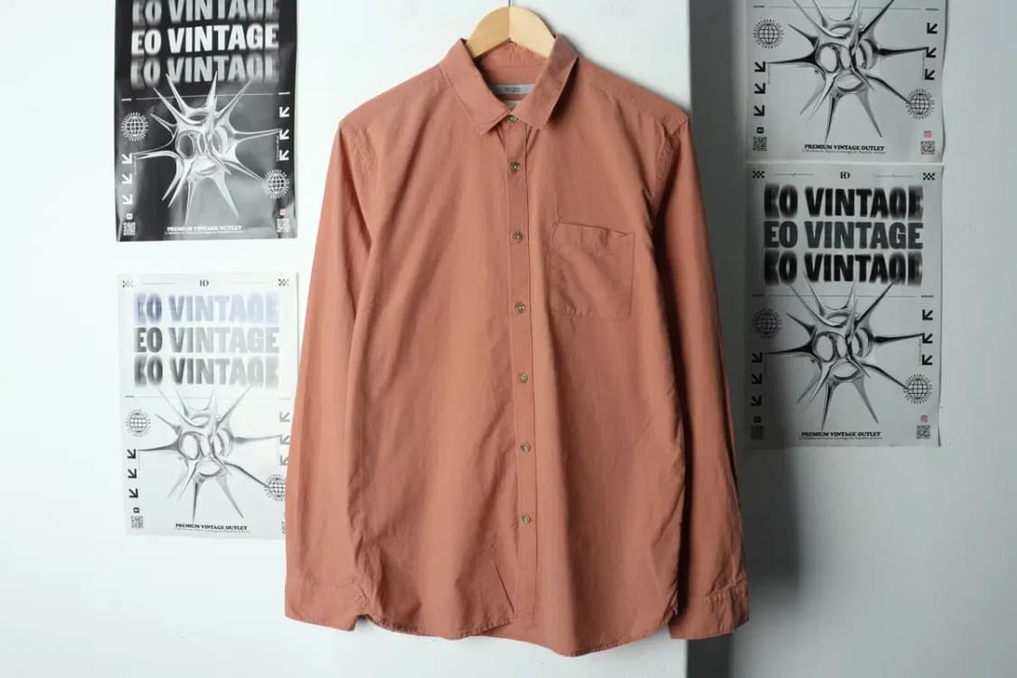 (L) 시리즈 셔츠 남방 브라운 무지-15812 상품이미지2