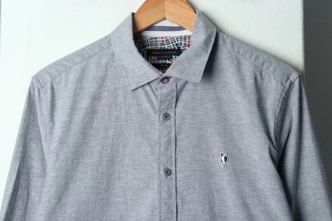 (L) 질스튜어트 셔츠 남방 무지 스판 그레이-15813 상품이미지3