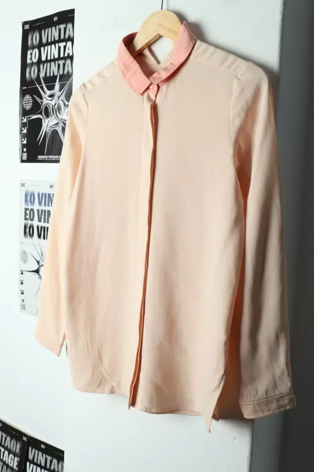 W(S) 마인 셔츠 남방 한섬 블라우스 살구-15818 상품이미지1