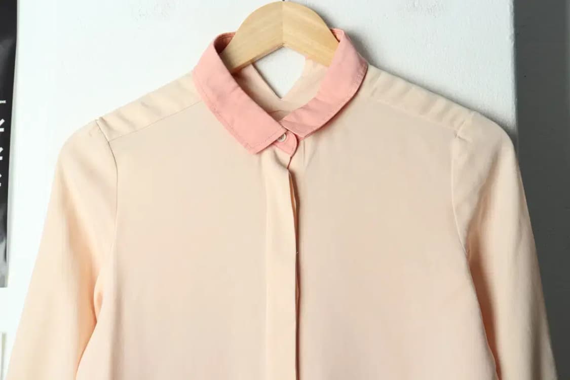 W(S) 마인 셔츠 남방 한섬 블라우스 살구-15818 상품이미지3