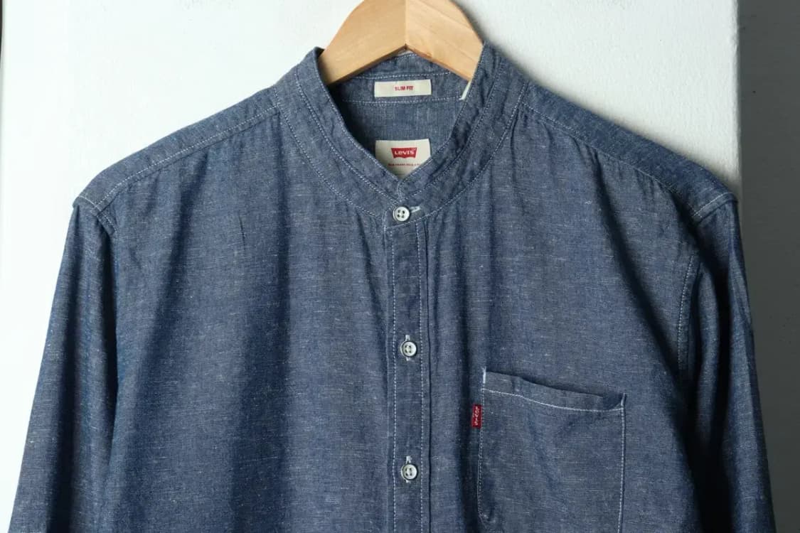 (L) 리바이스 셔츠 남방 인디고 무지 아메카지-1581D 상품이미지3