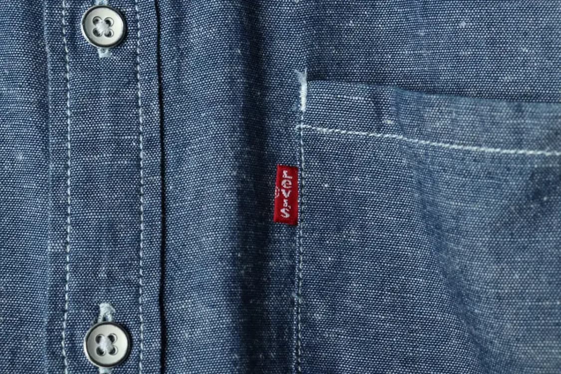 (L) 리바이스 셔츠 남방 인디고 무지 아메카지-1581D 상품이미지5