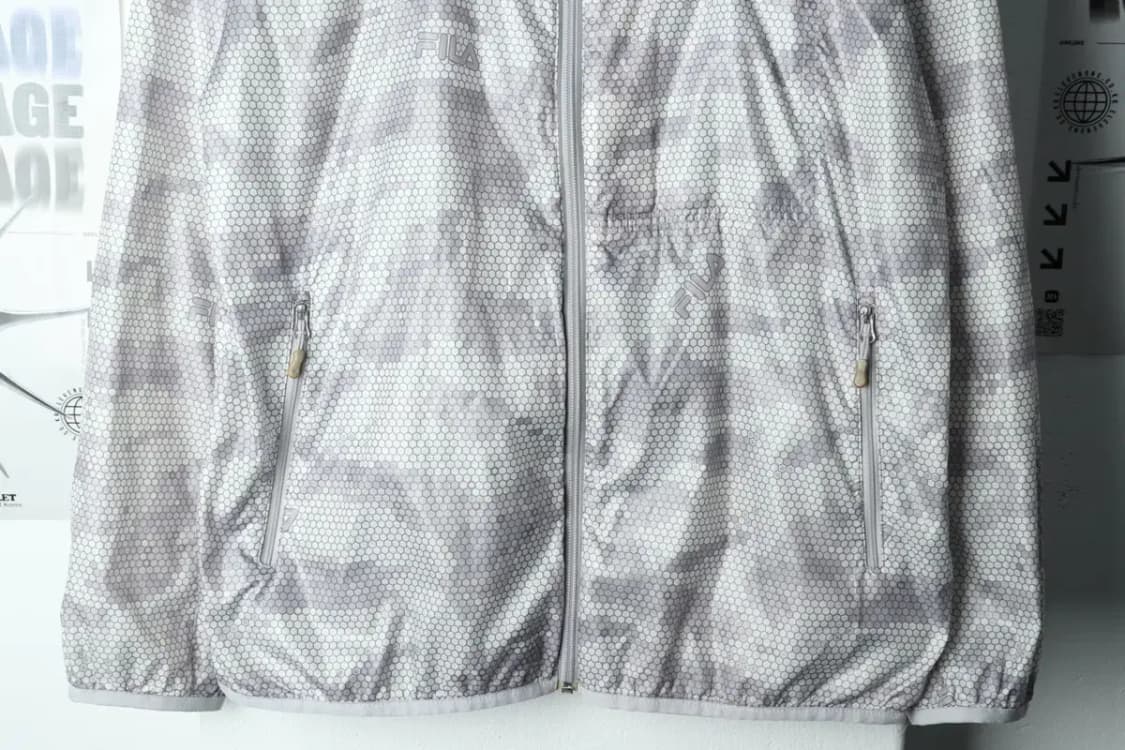 (XL) 휠라 집업 바람막이 점퍼자켓 패턴 화이트-15866 상품이미지4