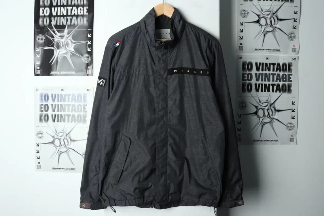 (XL) 밀레 집업 바람막이 점퍼자켓 그레이 올드스쿨-1586B 상품이미지2