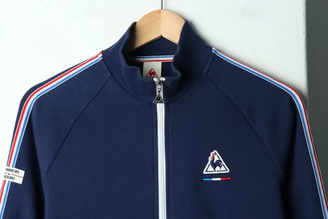 (M) 르꼬끄 집업져지 트랙탑 네이비 한정판 프랑스-1586E 상품이미지3