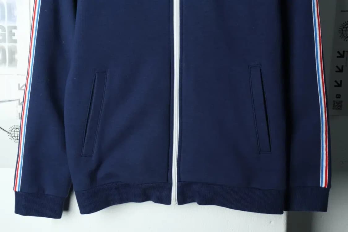 (M) 르꼬끄 집업져지 트랙탑 네이비 한정판 프랑스-1586E 상품이미지4