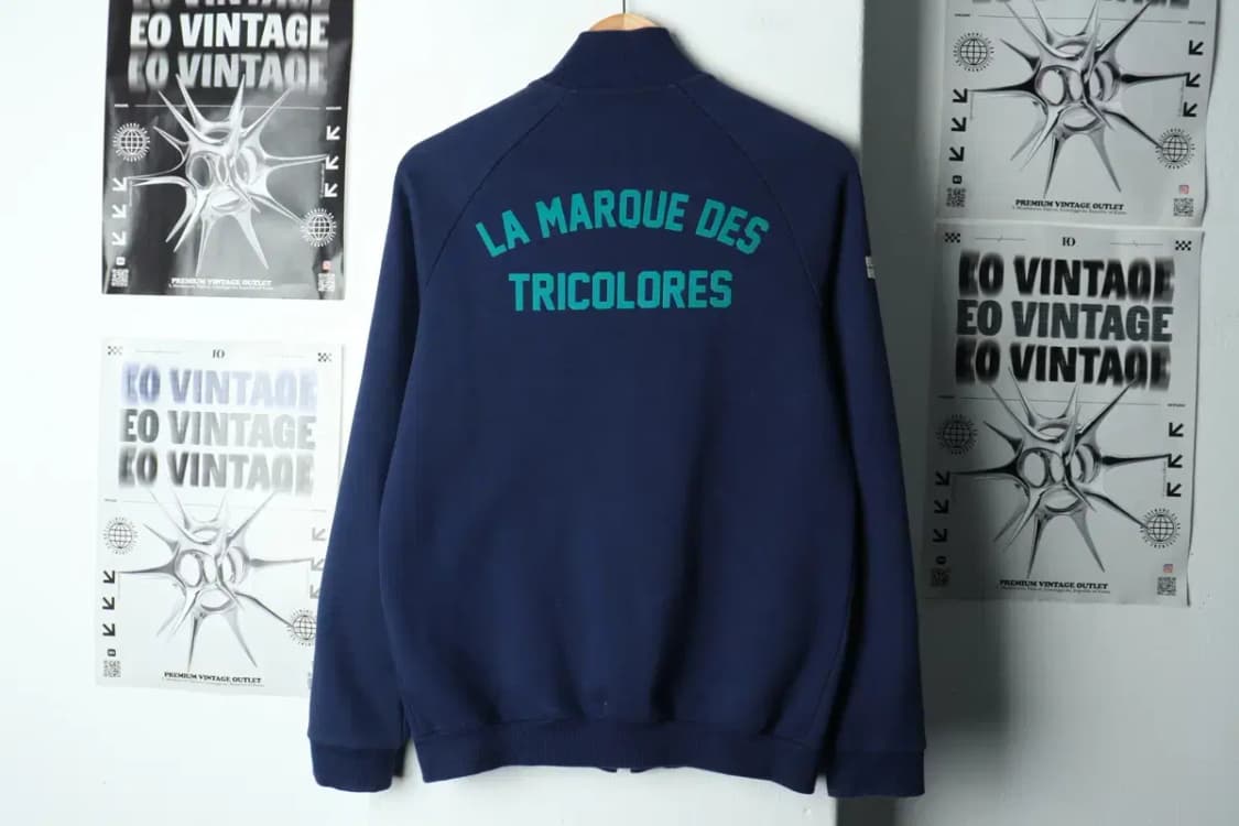 (M) 르꼬끄 집업져지 트랙탑 네이비 한정판 프랑스-1586E 상품이미지7