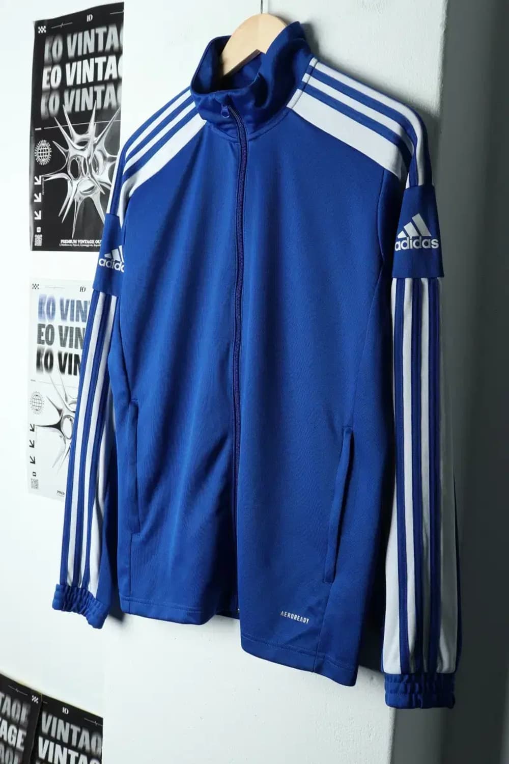 (2XL) 아디다스 집업져지 트랙탑 빅사이즈 블루 올드스쿨-1586F 상품이미지1