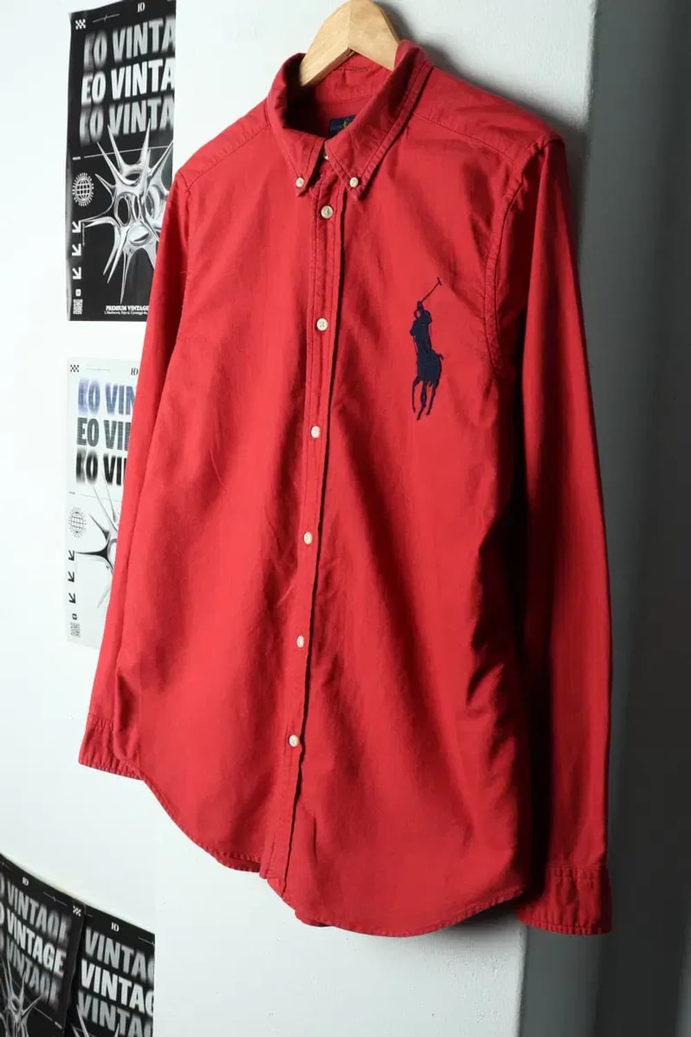 (M) 폴로 랄프로렌 셔츠 남방 레드 빅포니-15878 상품이미지1