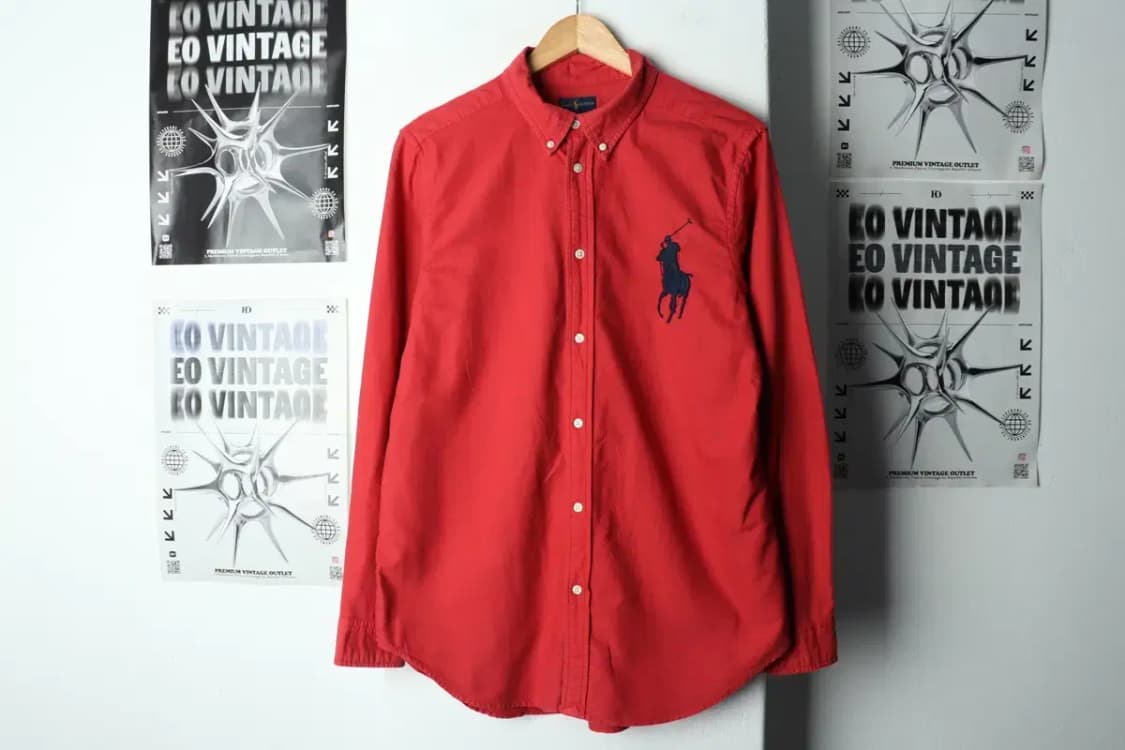 (M) 폴로 랄프로렌 셔츠 남방 레드 빅포니-15878 상품이미지2