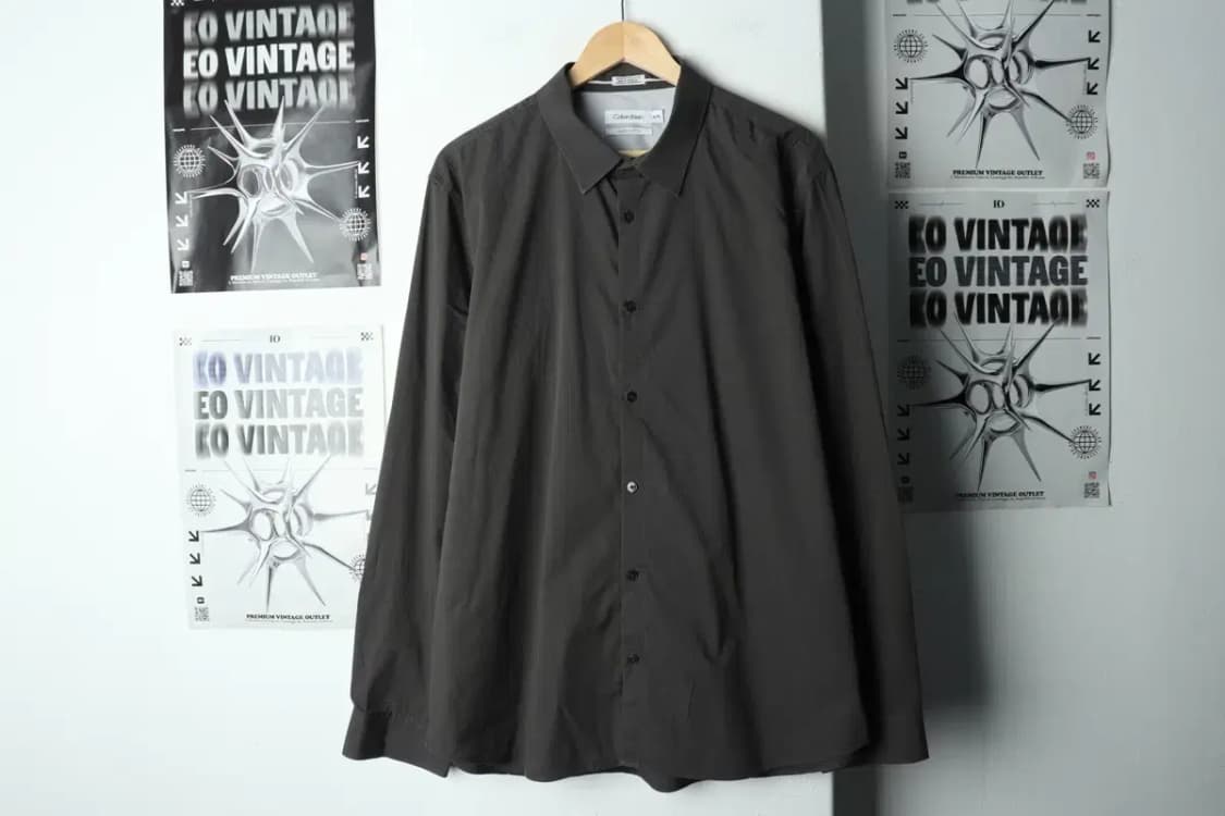 (XL-2XL) 캘빈클라인 셔츠 남방 빅사이즈 패턴 그레이-15879 상품이미지2