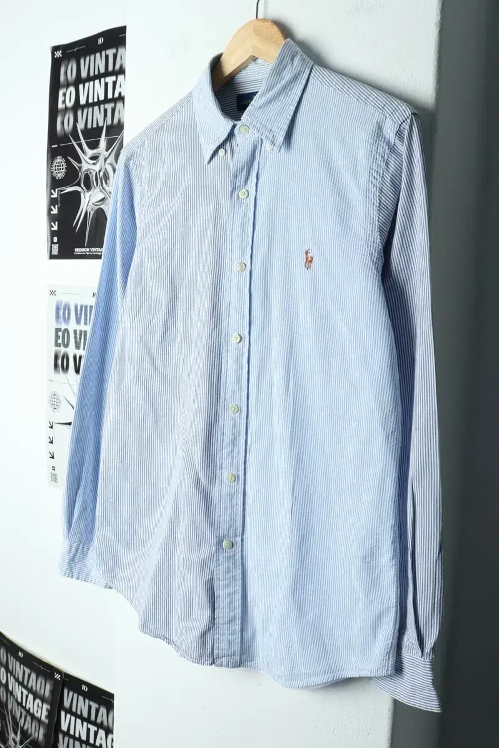 (S-M) 폴로 랄프로렌 셔츠 남방 시어서커 스트라이프 포니-1587B 상품이미지1