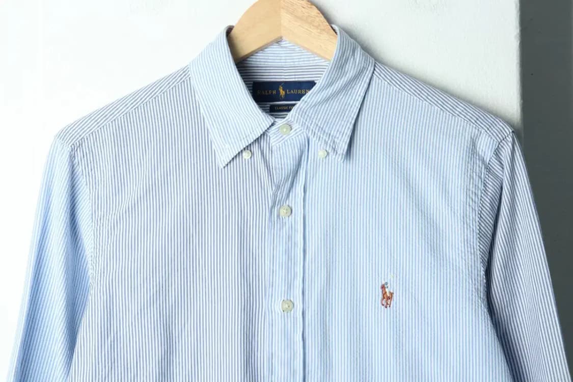 (S-M) 폴로 랄프로렌 셔츠 남방 시어서커 스트라이프 포니-1587B 상품이미지3