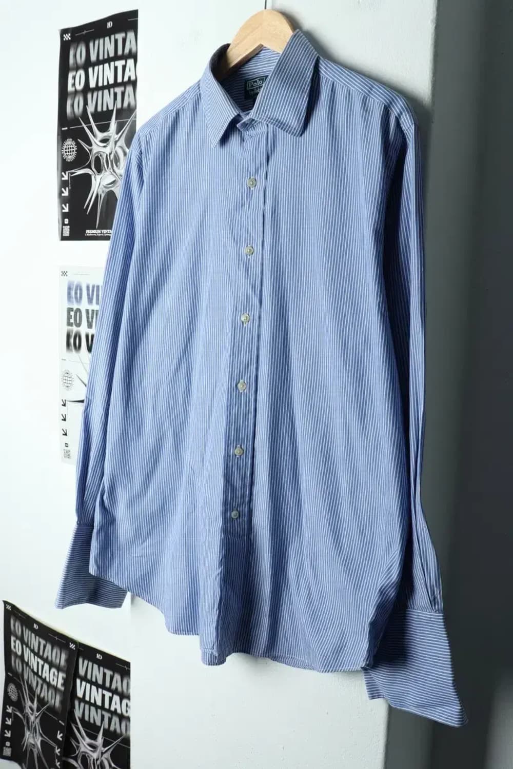 (XL) 폴로 랄프로렌 셔츠 남방 스트라이프 연블루-1587E 상품이미지1