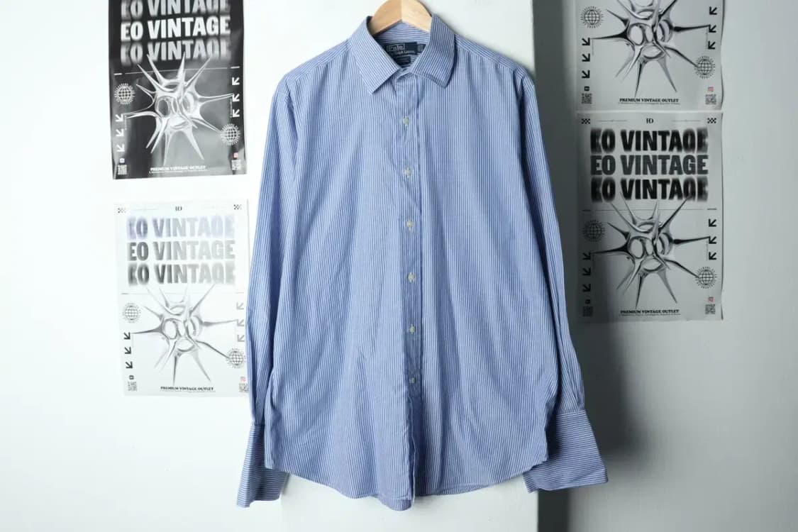 (XL) 폴로 랄프로렌 셔츠 남방 스트라이프 연블루-1587E 상품이미지2