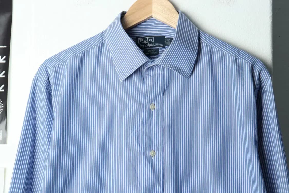 (XL) 폴로 랄프로렌 셔츠 남방 스트라이프 연블루-1587E 상품이미지3