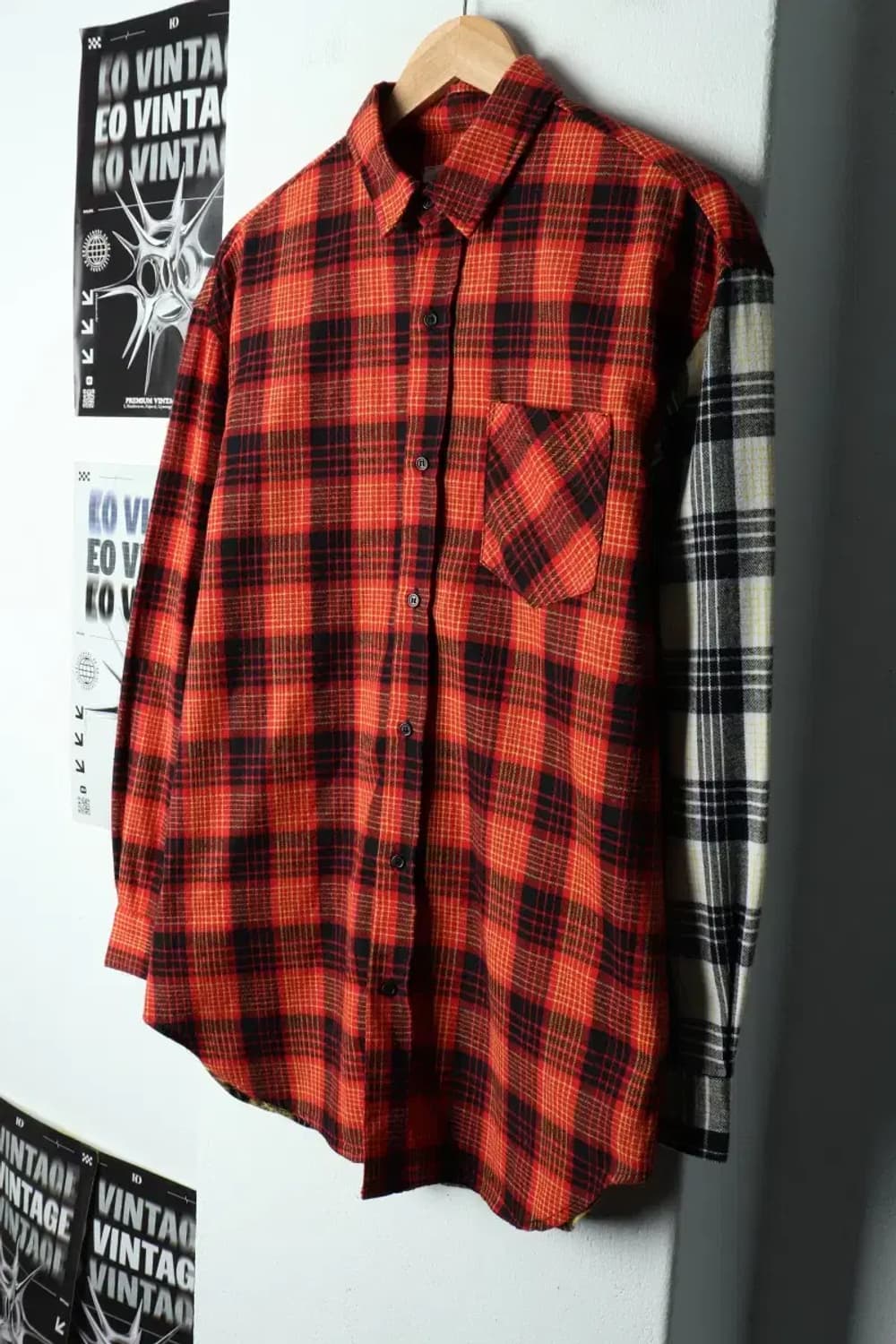 (F) 브랜드빈티지 셔츠 남방 체크 플란넬 컬러믹스-1587F 상품이미지1