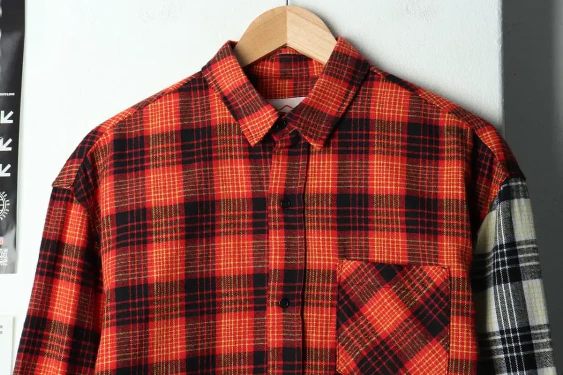 (F) 브랜드빈티지 셔츠 남방 체크 플란넬 컬러믹스-1587F 상품이미지3
