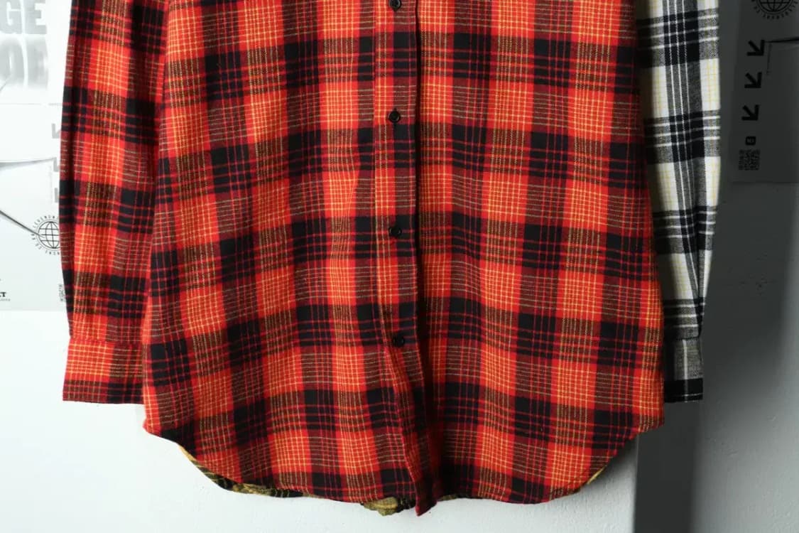 (F) 브랜드빈티지 셔츠 남방 체크 플란넬 컬러믹스-1587F 상품이미지4