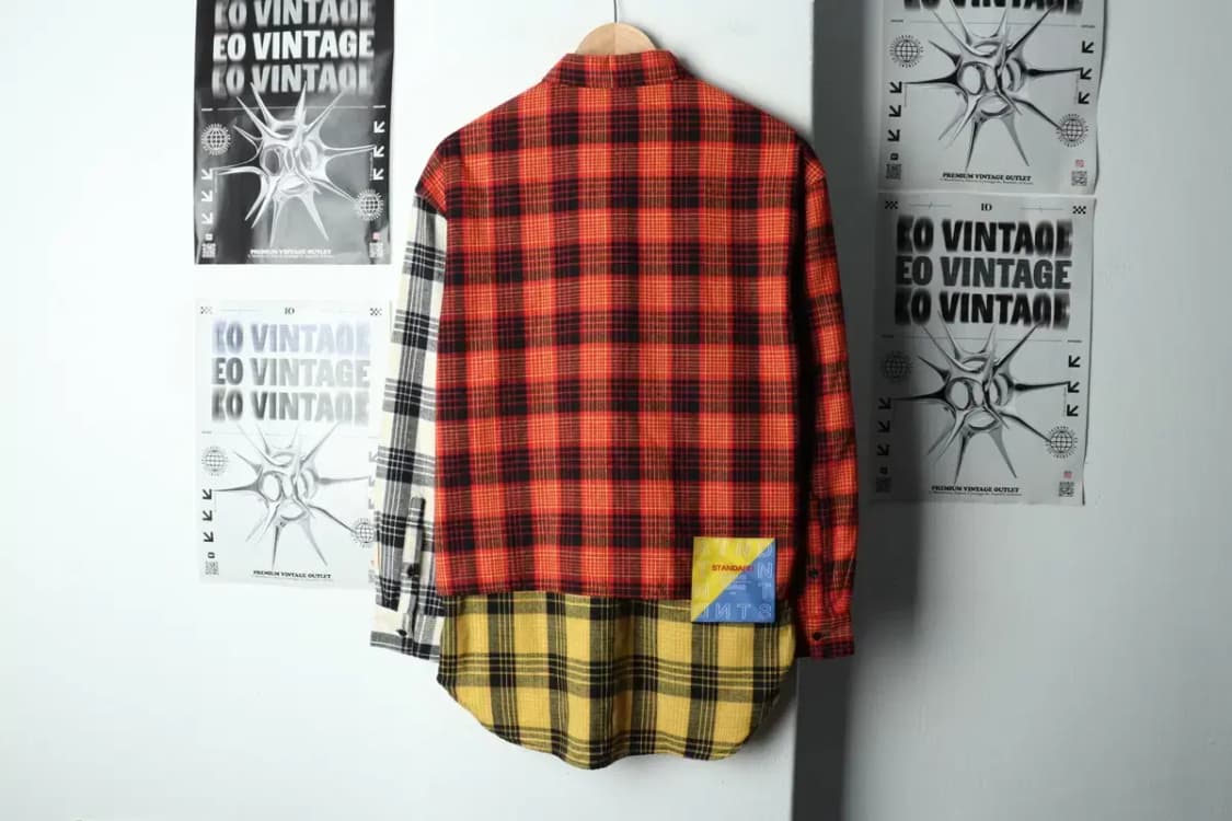 (F) 브랜드빈티지 셔츠 남방 체크 플란넬 컬러믹스-1587F 상품이미지5