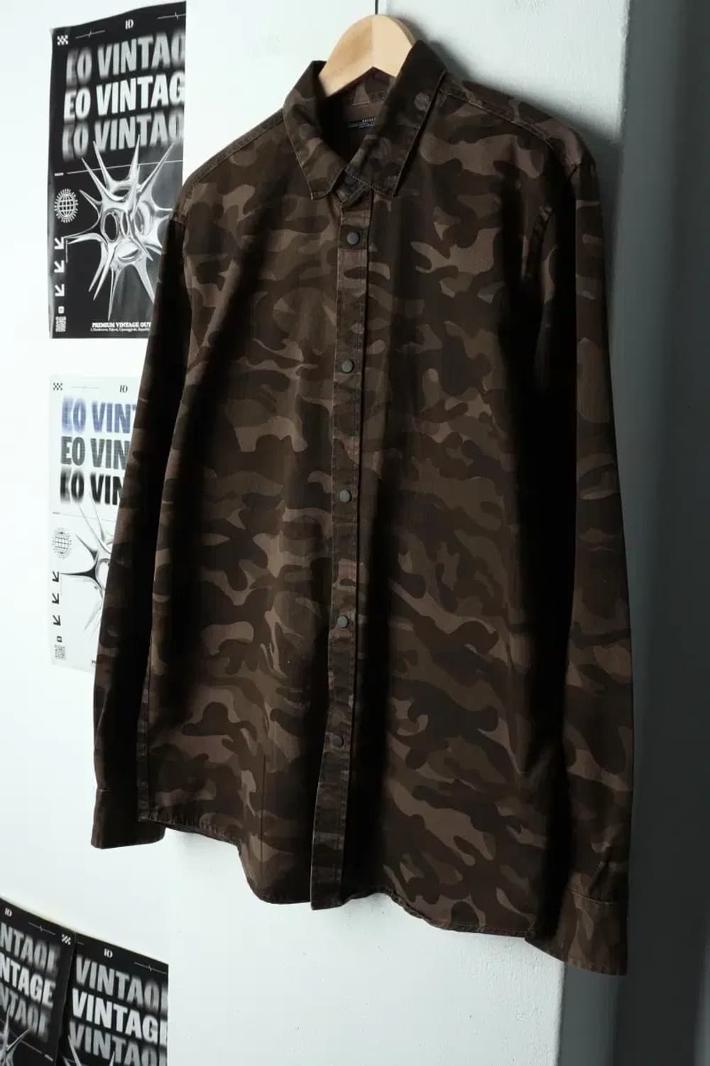 (M-L) 브랜드빈티지 셔츠 남방 버쉬카 카모 호랑이자수-15880 상품이미지1