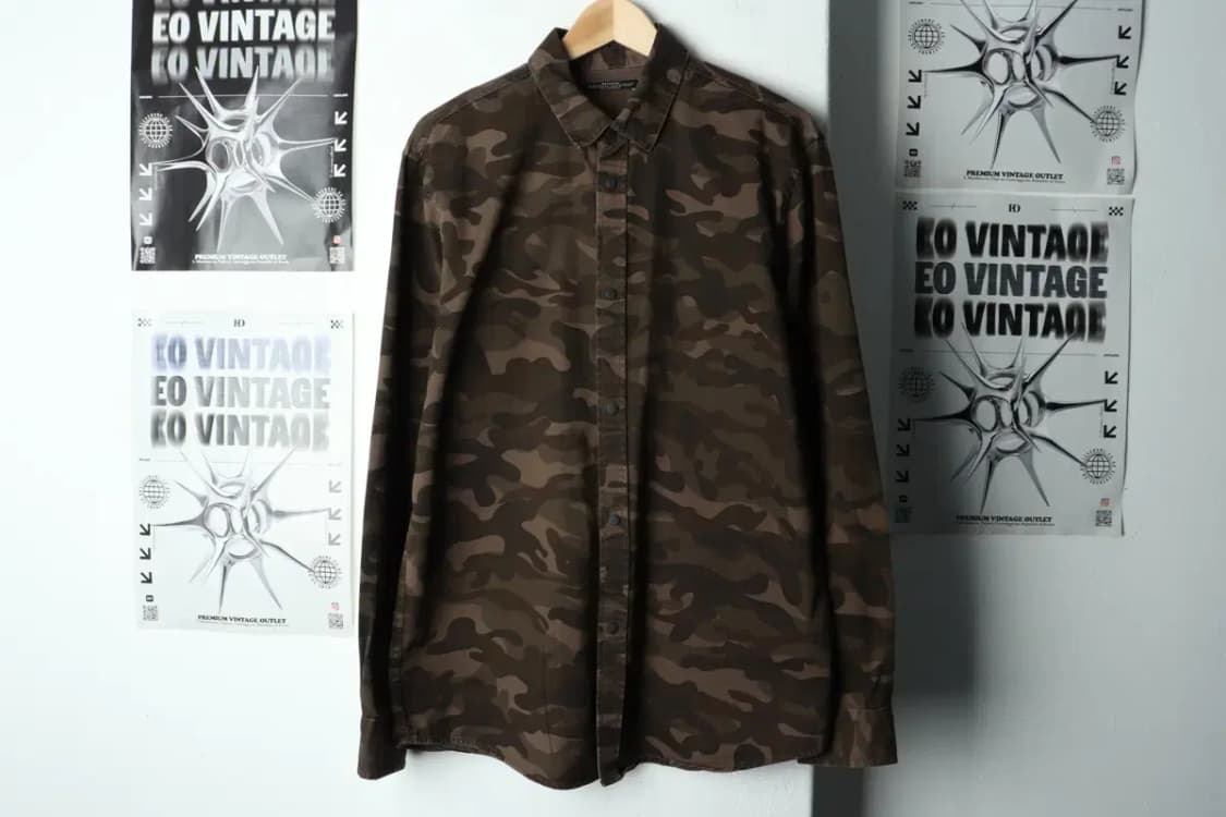 (M-L) 브랜드빈티지 셔츠 남방 버쉬카 카모 호랑이자수-15880 상품이미지2